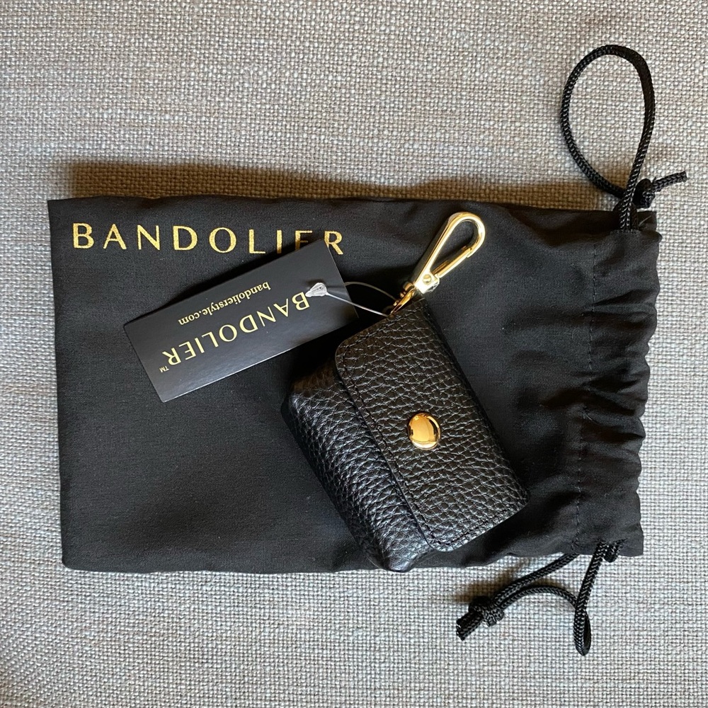Bandolier Airpod Pro Clip-on Pouch in Black&Gold